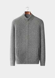 PREMIUM CASHMERE RIBBED CARDIGAN
