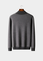 PREMIUM CASHMERE JACQUARD ZIP CARDIGAN