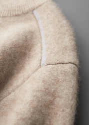 PREMIUM CASHMERE TWO TONE ZIP CARDIGAN