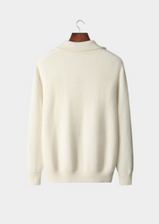 NOBA WOOL RIBBED ZIPPER CARDIGAN