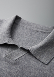 PREMIUM CASHMERE BUTTONLESS SWEATER POLO