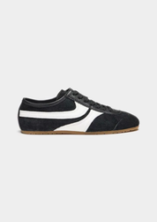 BLACK RETRO TWO-TONE SUEDE RUNNER
