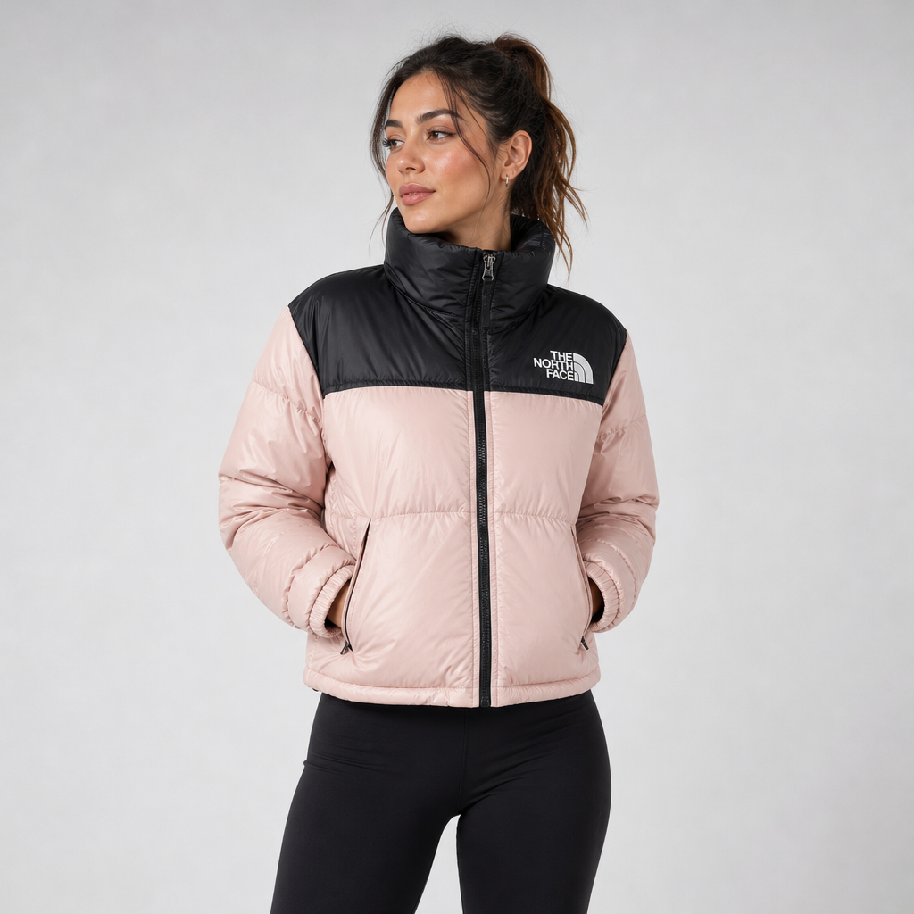 Women's Nuptse Short Jacket – Metal Pink