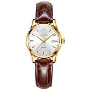 Qlevs- women's genuine leather watch