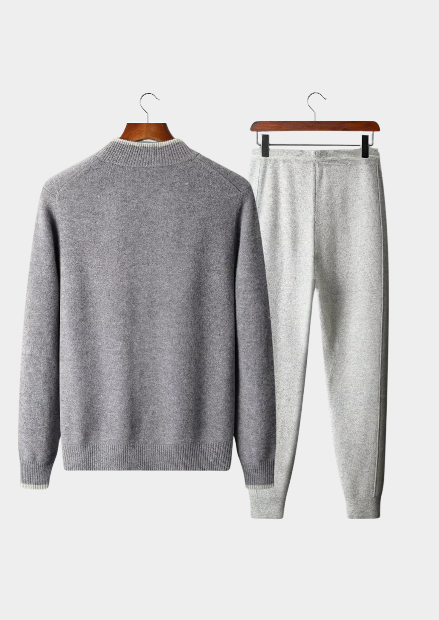 PURE EXTRA-FINE MERINO WOOL TWO TONE SET